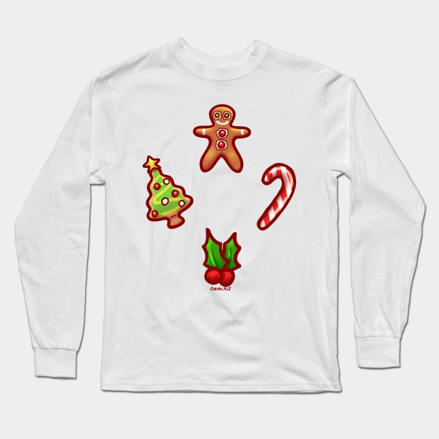 Christmas Treats Long Sleeve T-Shirt by Jan Grackle